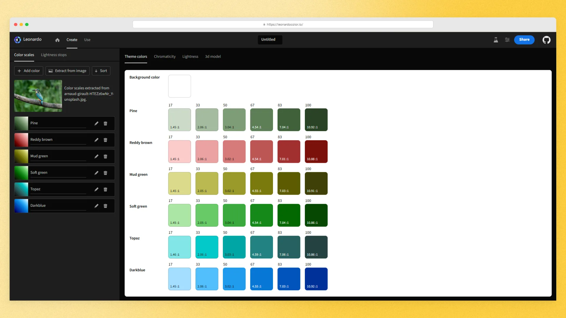 Leonardo color tools